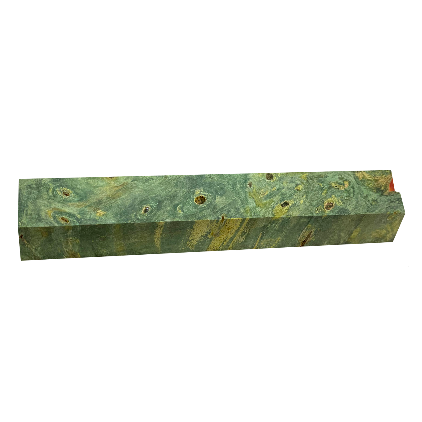 Buckeye Burl | Stabilized & Dyed Green/Yellow