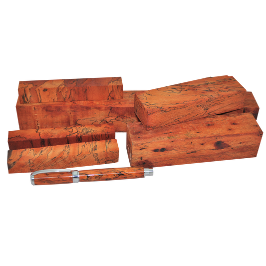 Spalted Tamarind | Stabilized & Dyed Orange