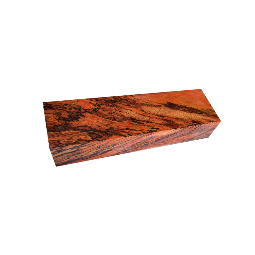 Spalted Tamarind | Stabilized & Dyed Orange