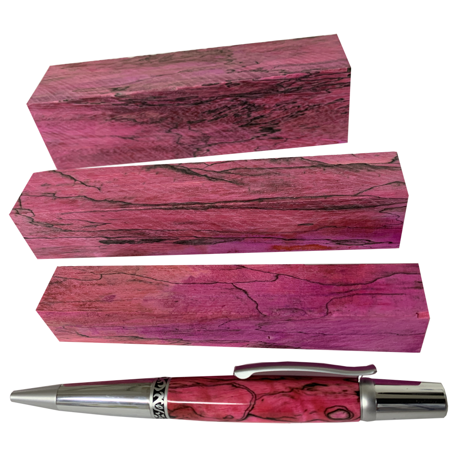 Spalted Tamarind | Stabilized & Dyed Pink