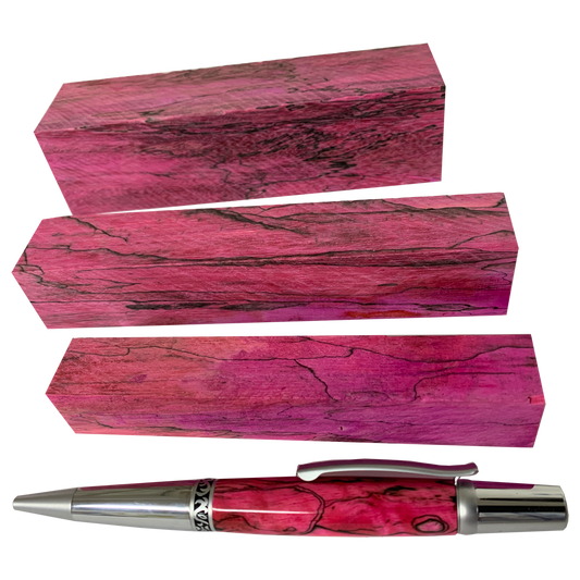 Spalted Tamarind | Stabilized & Dyed Pink