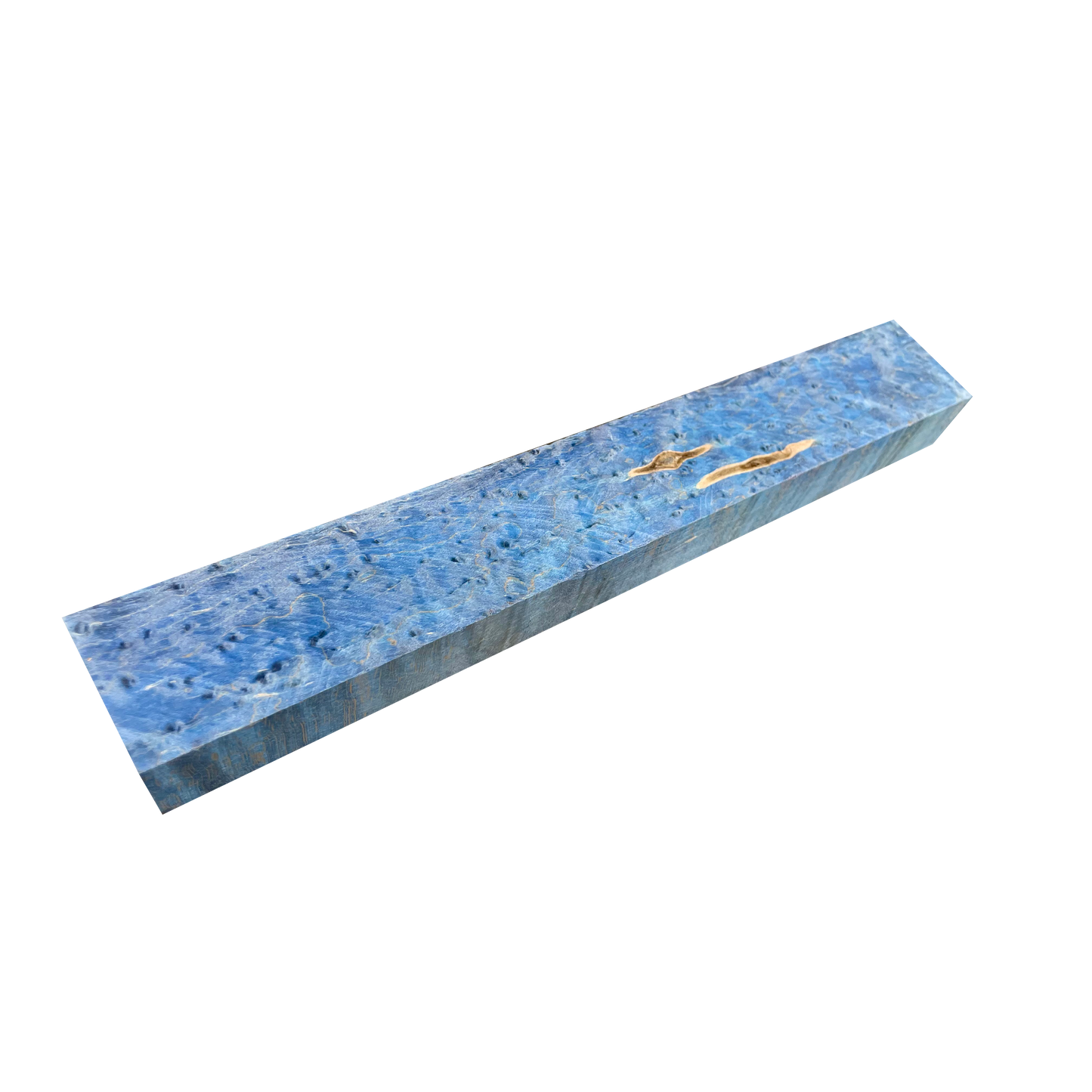 Birdseye Maple | Stabilized & Dyed Blue