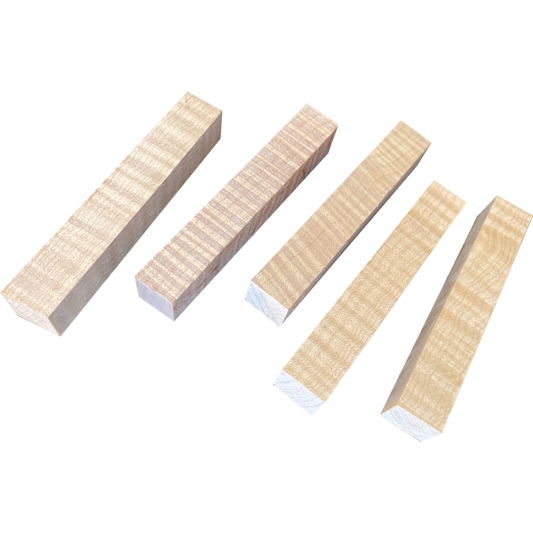 Curly Soft Maple 3/4"x3/4"x5"(5pc)