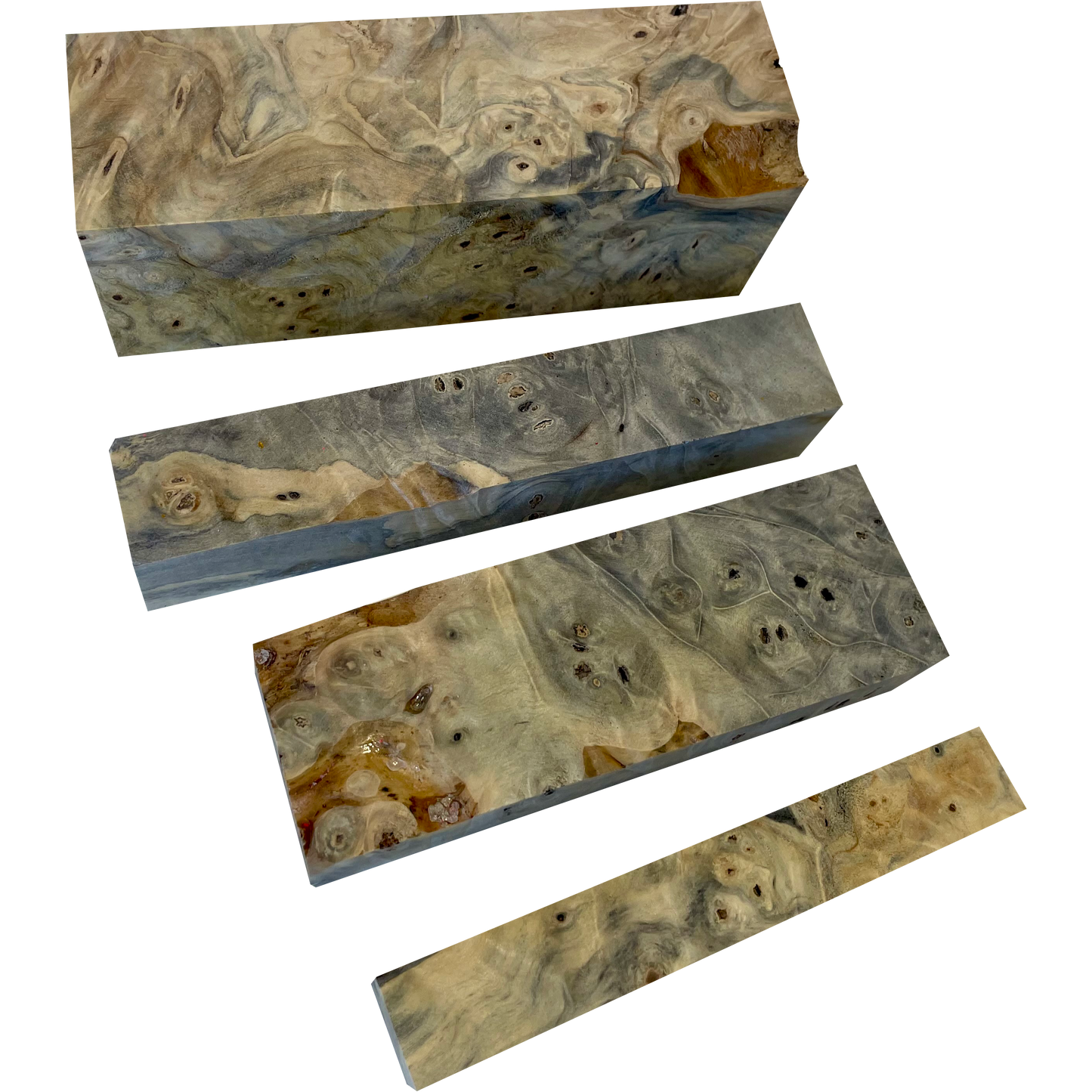 Buckeye Burl | Stabilized Clear, by the piece