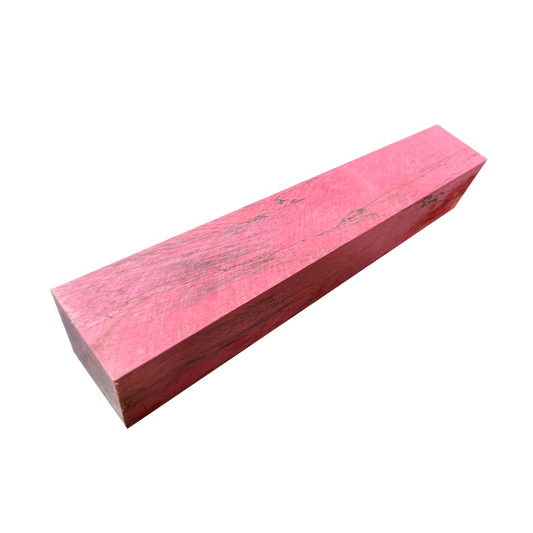 Spalted Tamarind | Stabilized & Dyed Red 2"x2"x12"