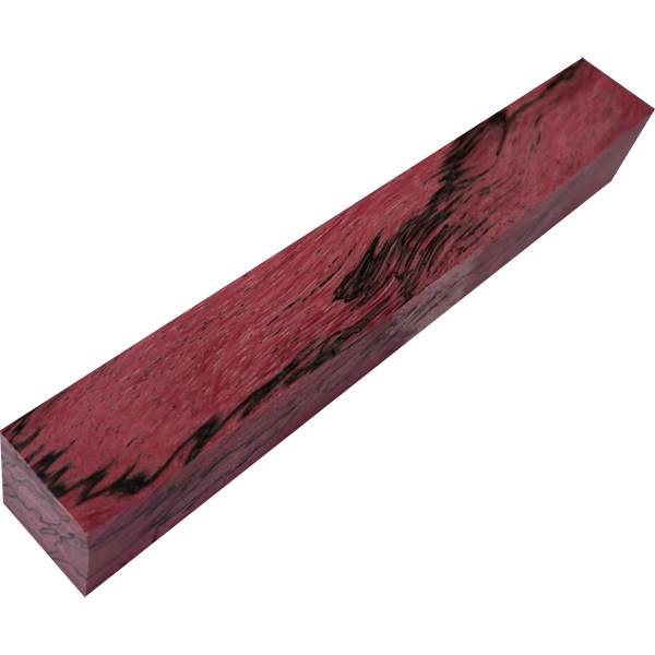 Spalted Tamarind | ¾" x ¾" x 5" Dyed & Stabilized Red