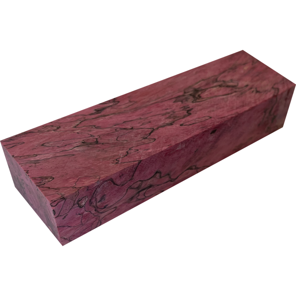 Spalted Tamarind | Stabilized & Dyed Red 1"x1-1/2"x5"