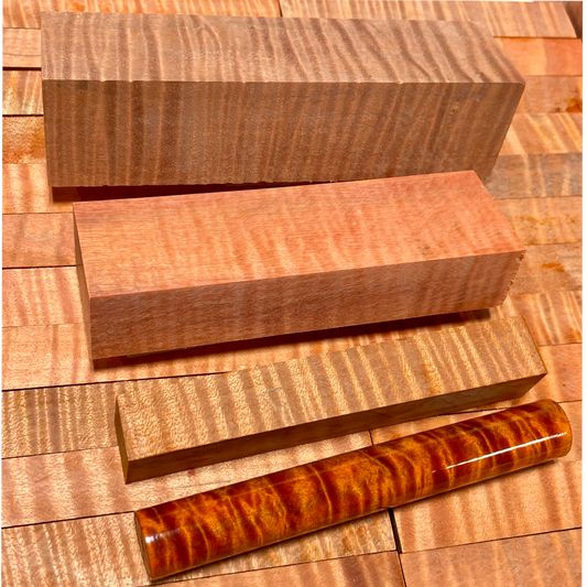 Curly Maple | Stabilized & Dyed Orange