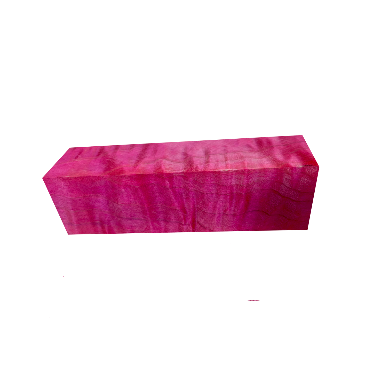 Curly Maple | Stabilized & Dyed Pink
