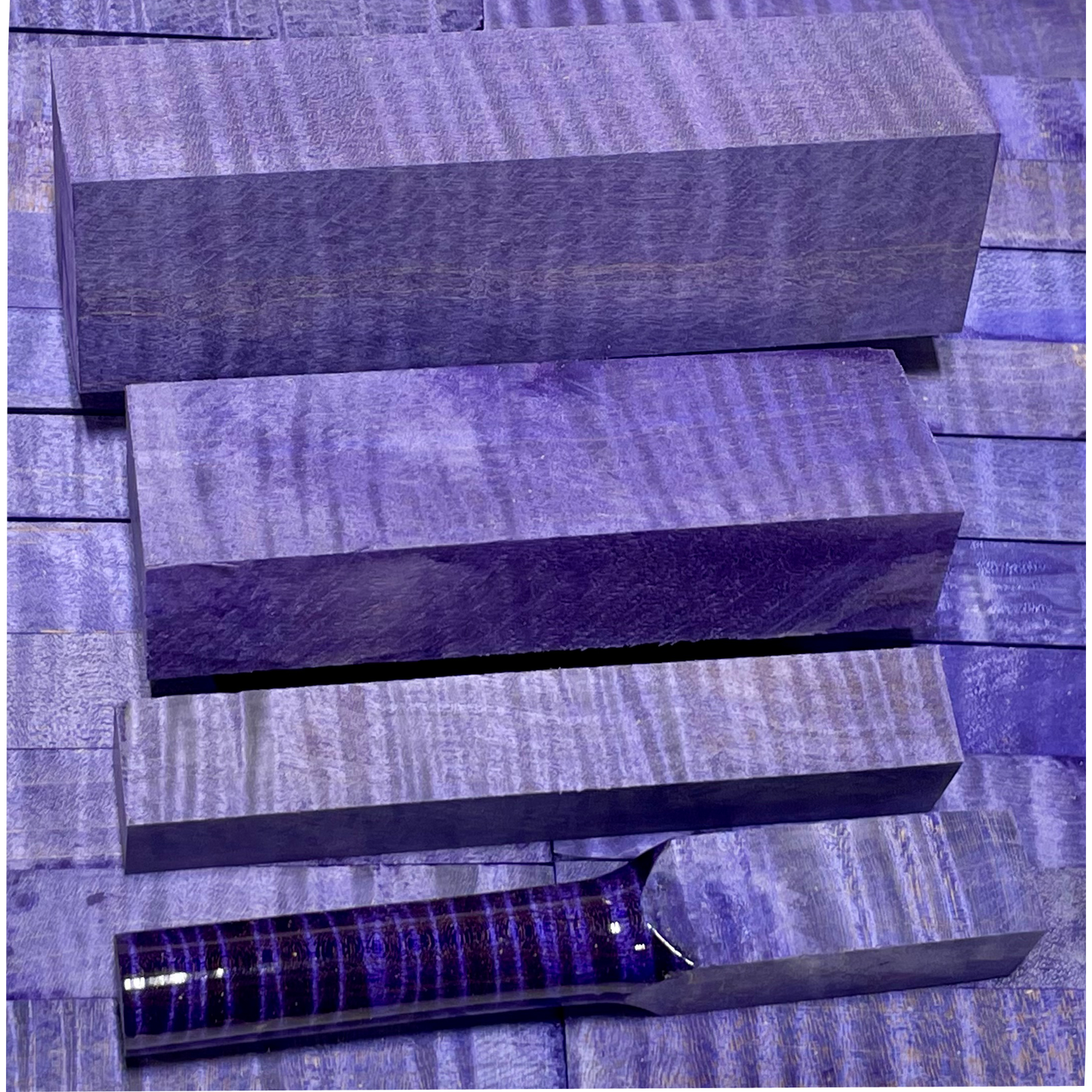 Curly Maple | Stabilized & Dyed Violet