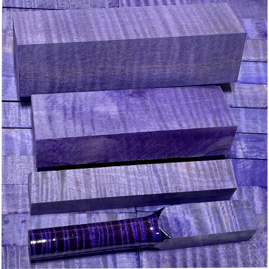 Curly Maple | Stabilized & Dyed Violet