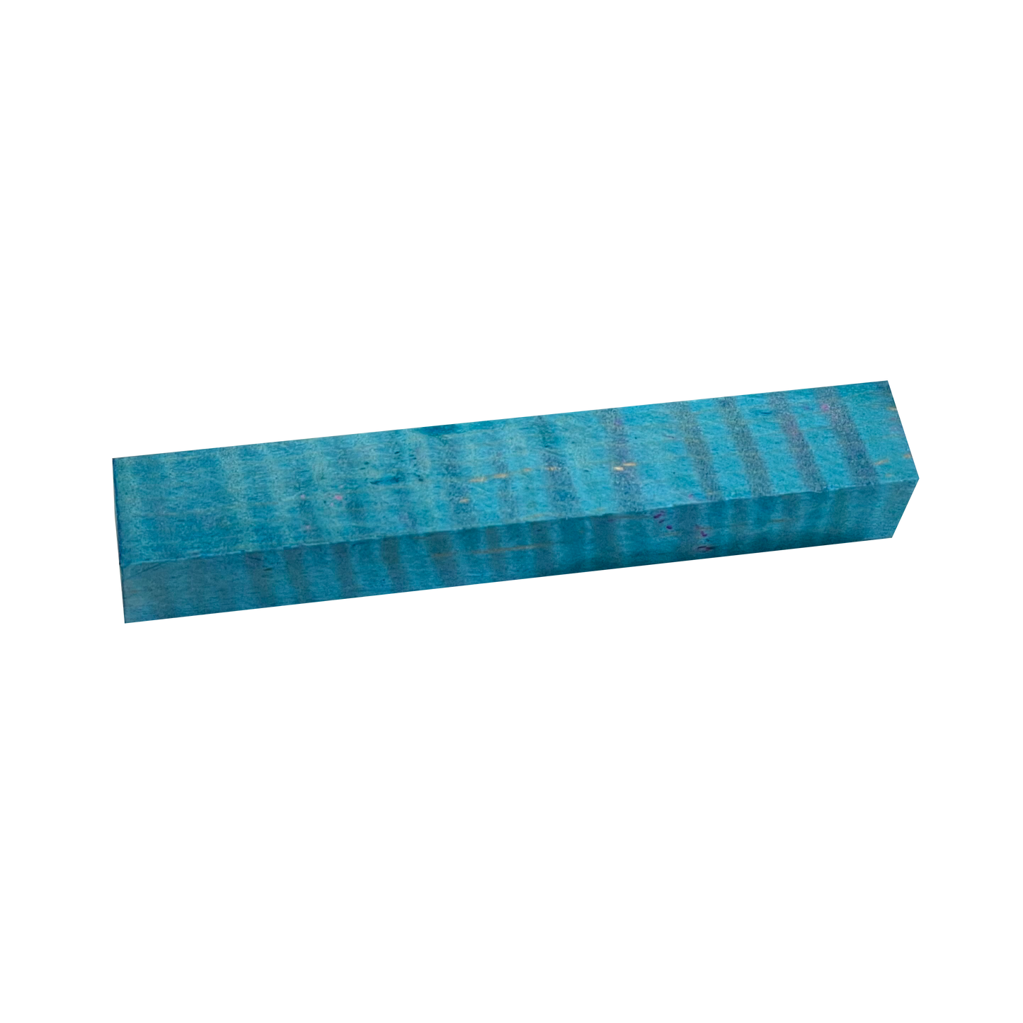 Curly Maple | Stabilized & Dyed Turquoise