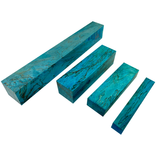 Spalted Tamarind | Stabilized & Dyed Turquoise