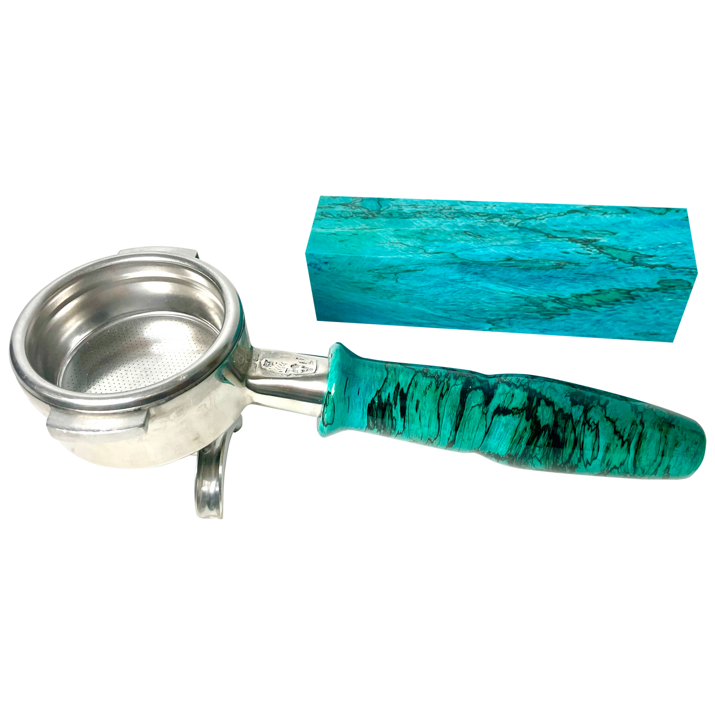 Spalted Tamarind | Stabilized & Dyed Turquoise