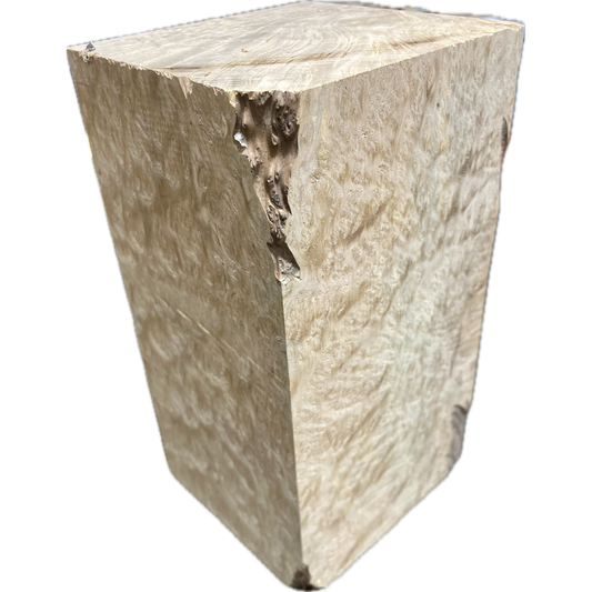 Asian Satinwood Burl | 4" x 4-½" x 8"(WYSIWYG)