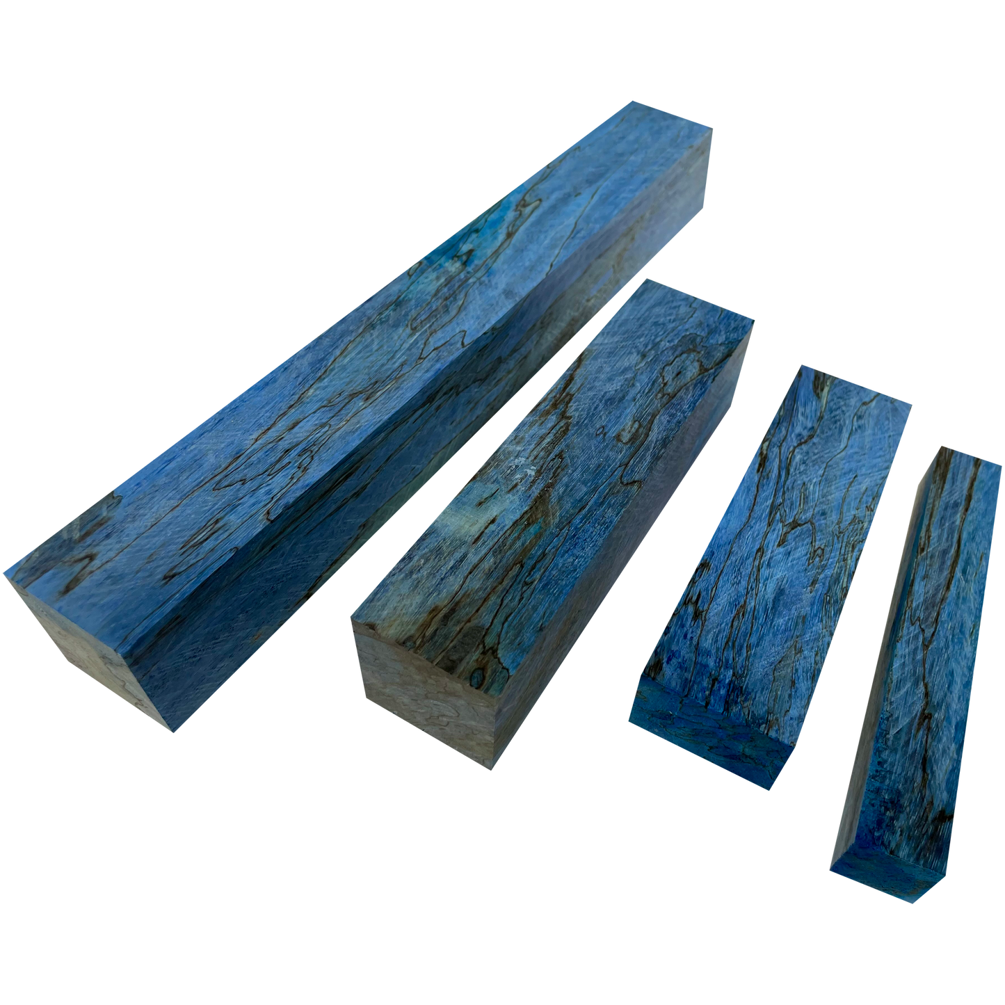 Spalted Tamarind-Stabilized & Dyed Blue