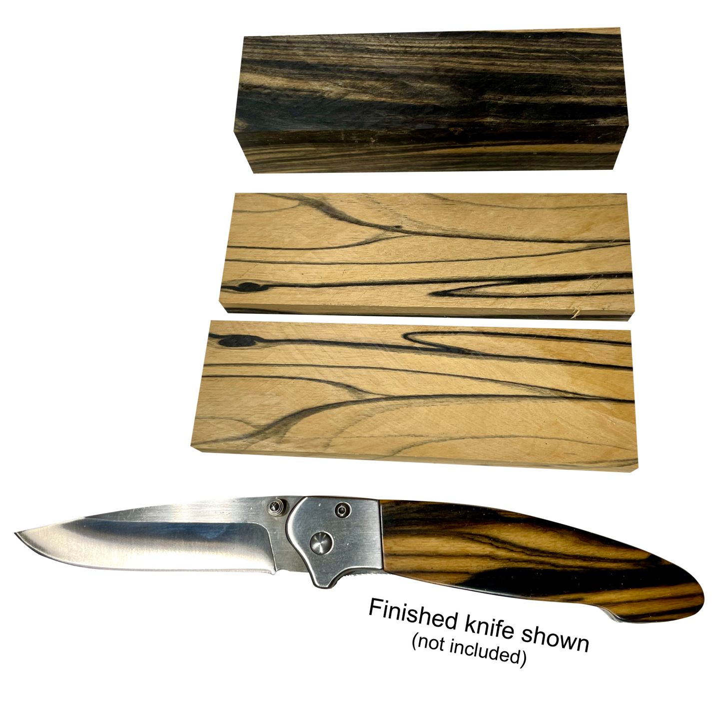 Black & White Ebony -  Knife Blanks