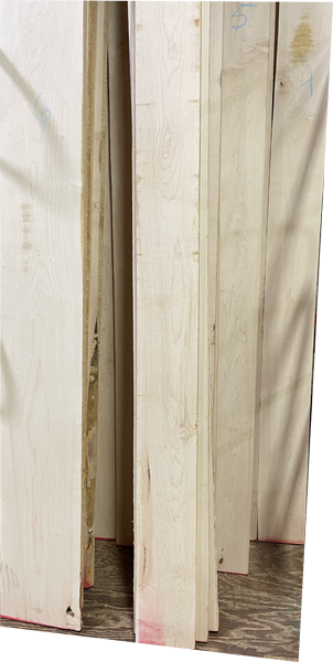 Maple, Hard | 4/4 x RW x 7'L KD-RGH