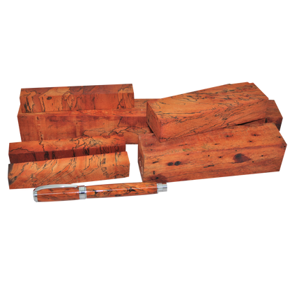 Spalted Tamarind-Stabilized & Dyed Orange