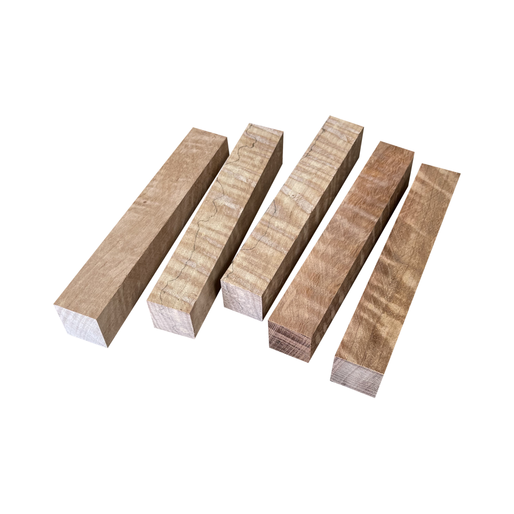 Satinwood, Figured Asian 3/4"x3/4"x5"(5pc)