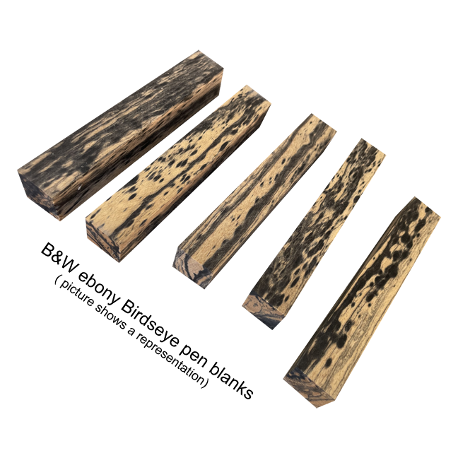 Black & White Ebony - Pen Blanks