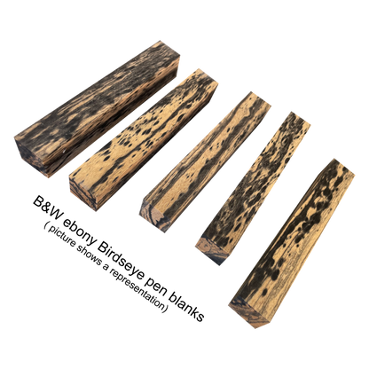 Black & White Ebony - Pen Blanks