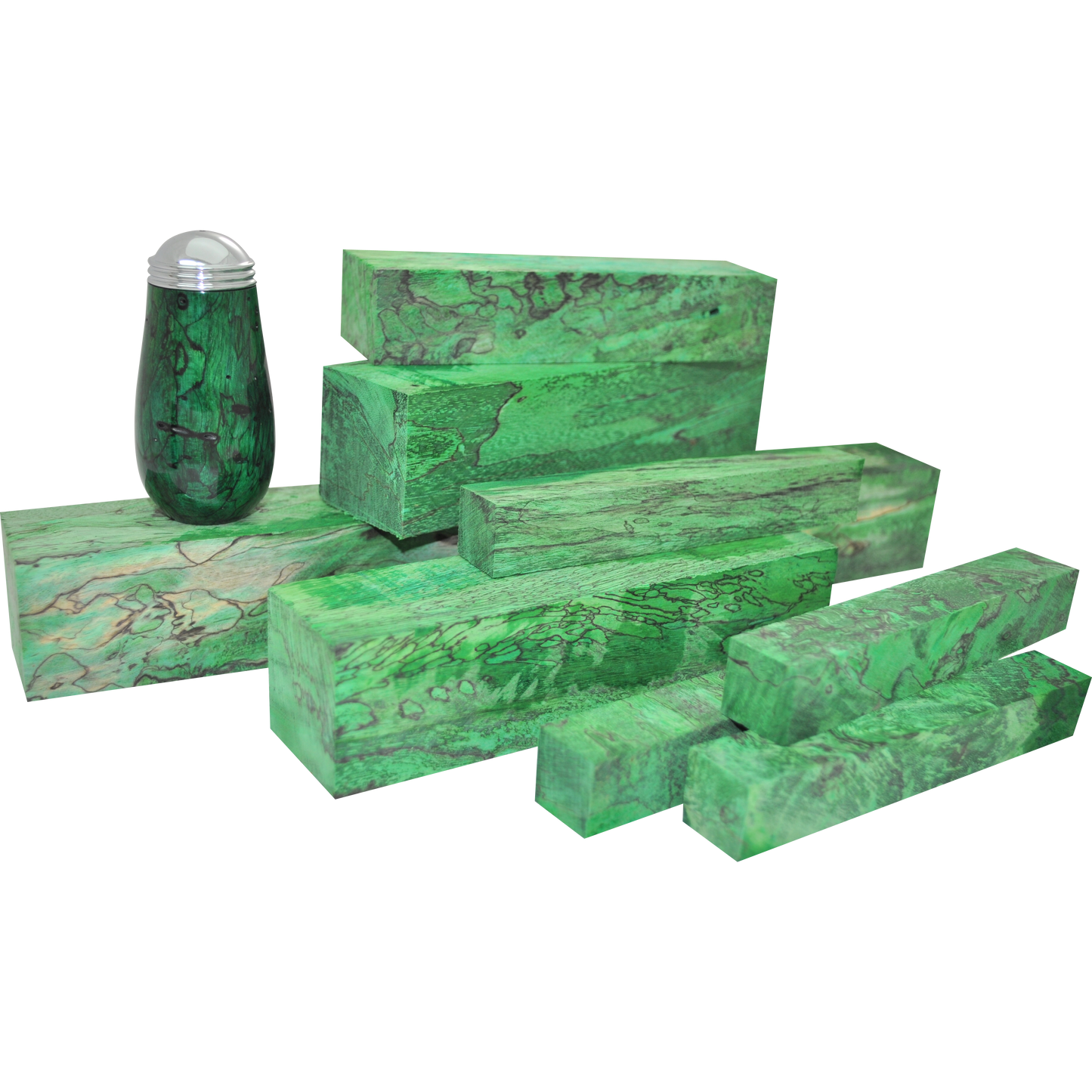 Spalted Tamarind | Dyed & Stabilized Green