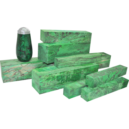 Spalted Tamarind | Dyed & Stabilized Green