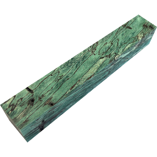Spalted Tamarind | Stabilized & Dyed Green 3/4"x3/4"x5"