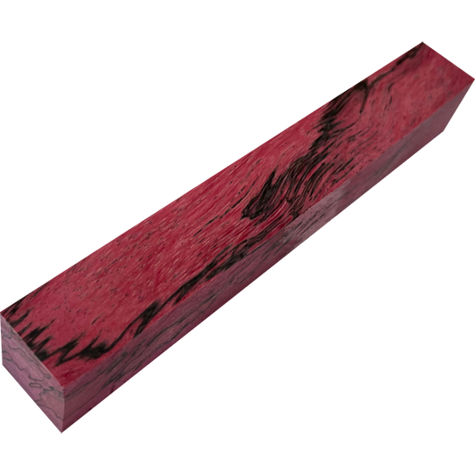 Spalted Tamarind | ¾" x ¾" x 5" Dyed & Stabilized Red