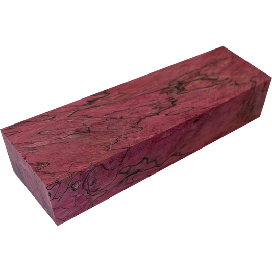 Spalted Tamarind | Stabilized & Dyed Red 1"x1-1/2"x5"