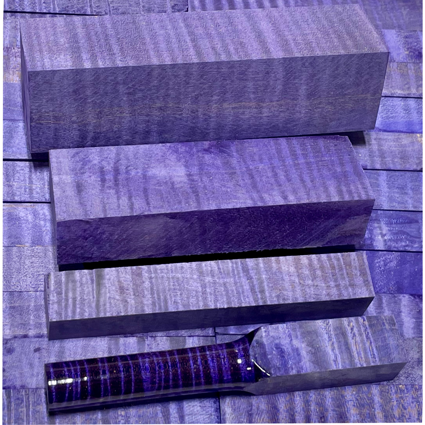 Curly Maple-Stabilized & Dyed Violet