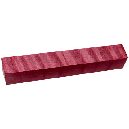 Curly Maple-Stabilized & Dyed Red