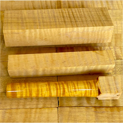 Curly Maple | Stabilized & Dyed Gold